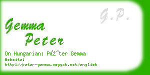 gemma peter business card